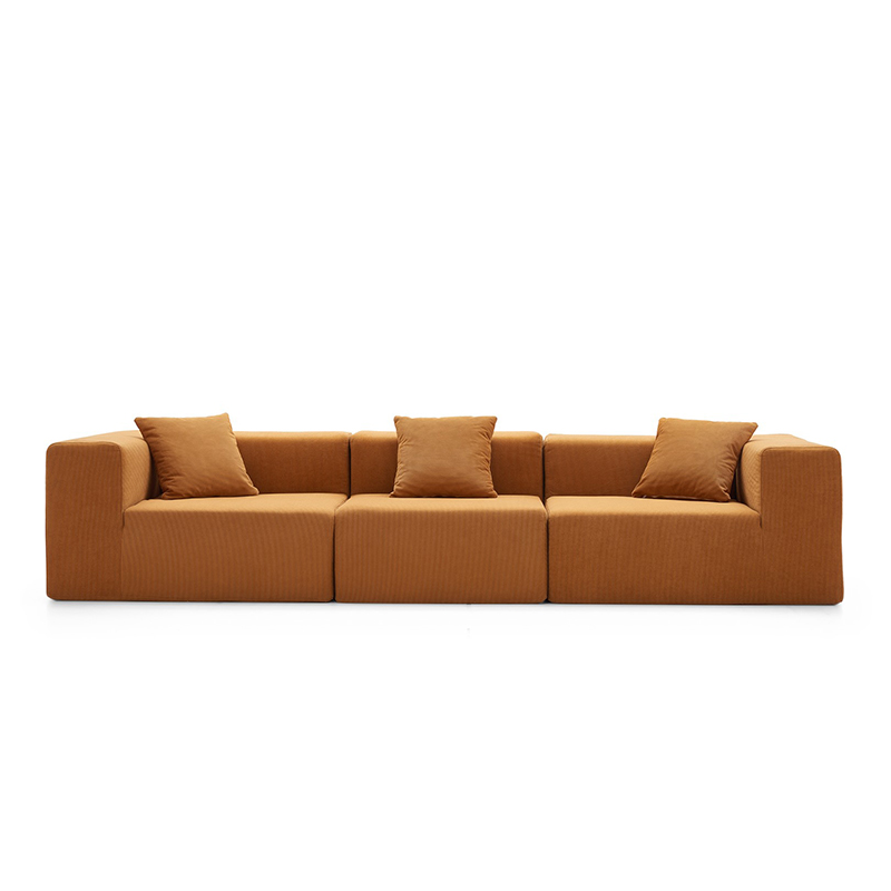 Compressed Sofa in Ginger Yellow / Light Gray