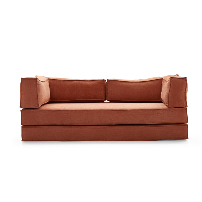 Corduroy fabric sofa bed, removable