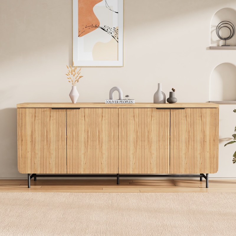 4 Door Sideboard 173cm - Natural Oak