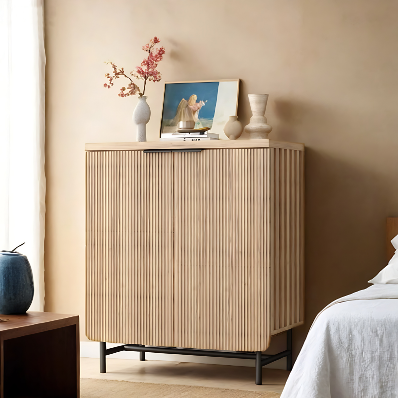 2 Door Sideboard 77cm - Natural Oak