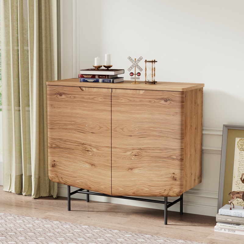 2 Door Sideboard 90cm - Natural Oak