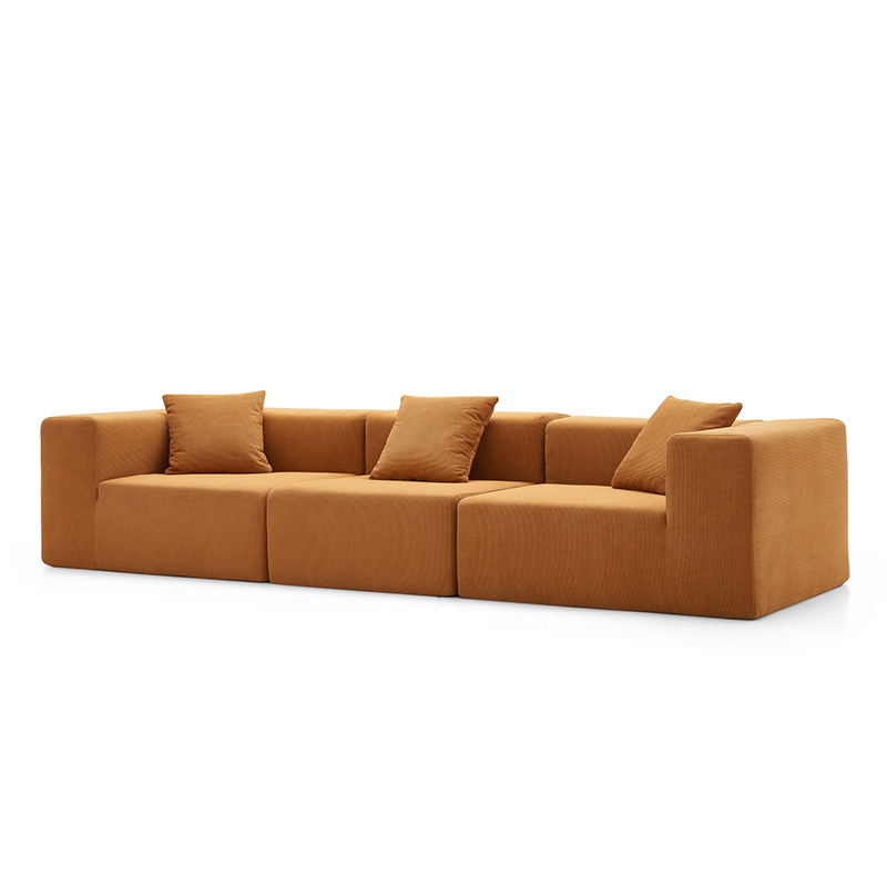 Compressed Sofa in Ginger Yellow / Light Gray