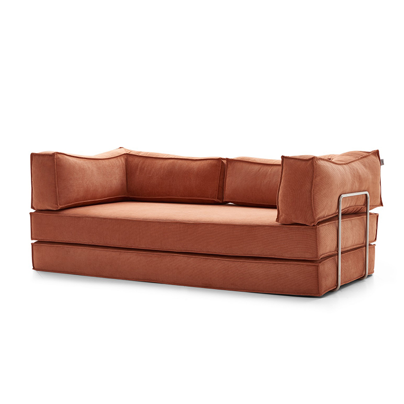 Corduroy fabric sofa bed, removable