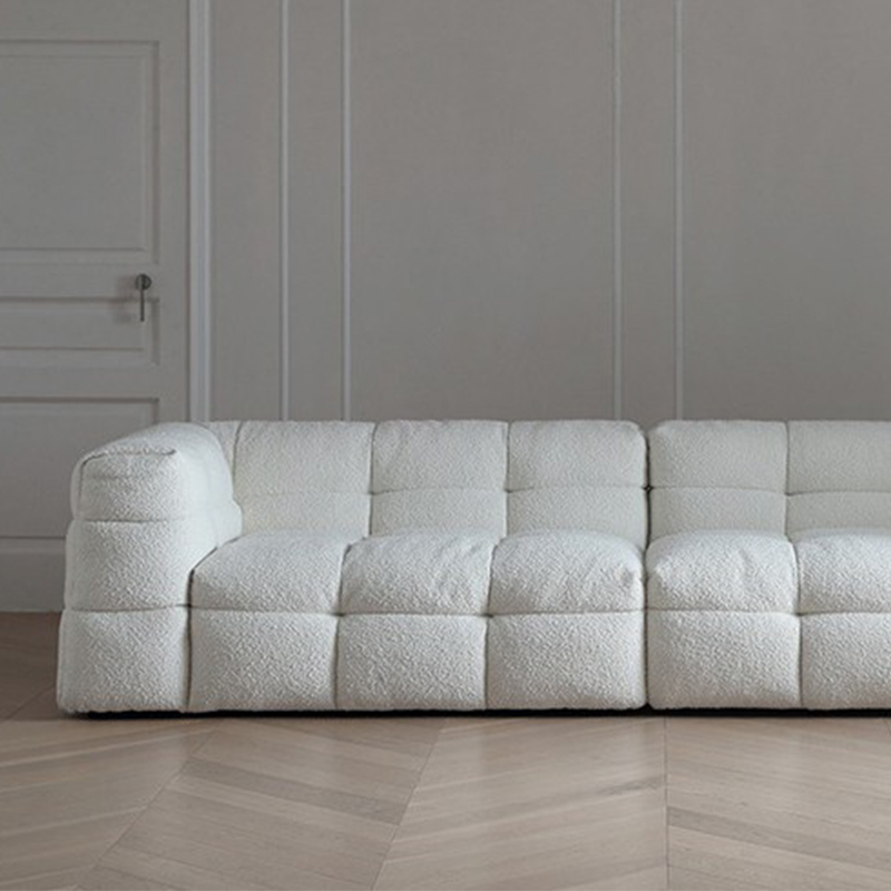 3 Seat Compression Sofa in White