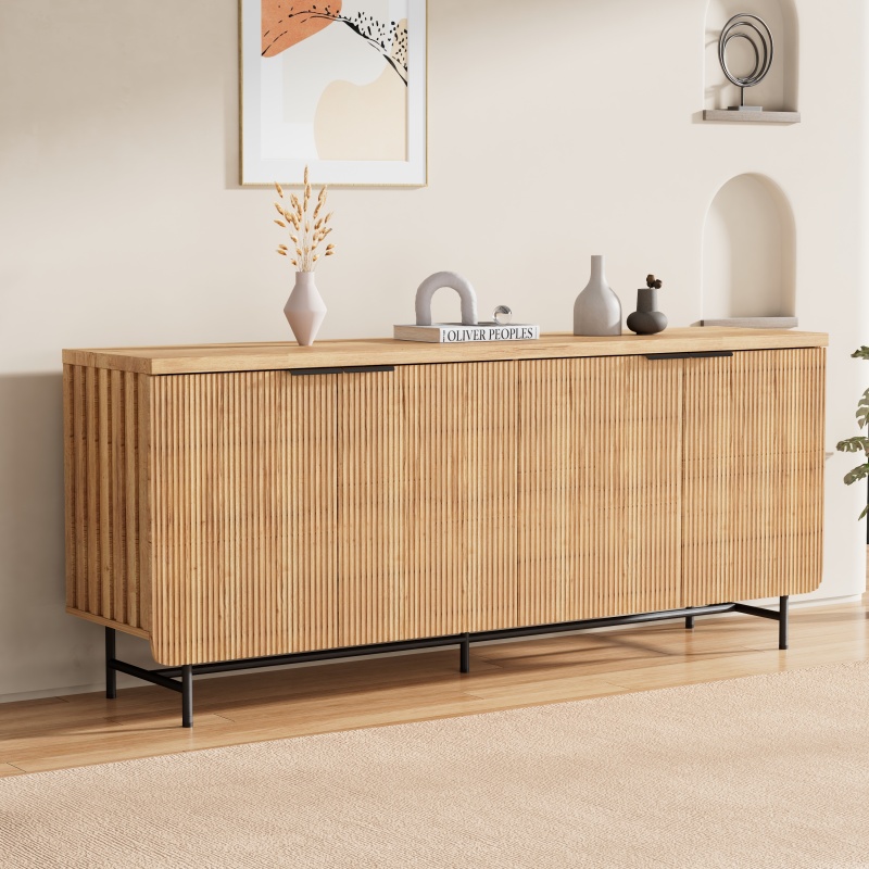 4 Door Sideboard 173cm - Natural Oak