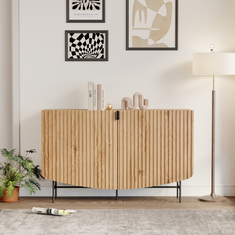 2 4 Door Sideboard 90cm/148cm - Natural Oak