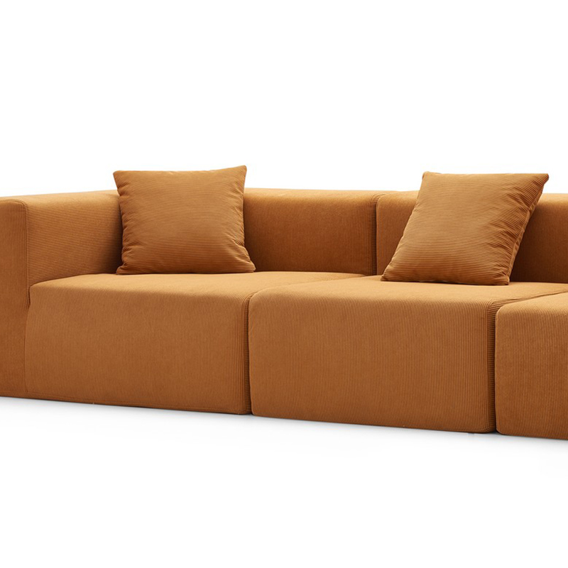 Compressed Sofa in Ginger Yellow / Light Gray