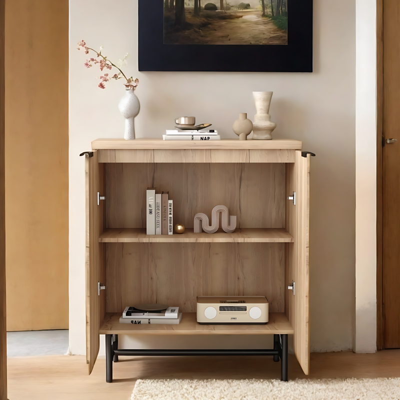 2 Door Sideboard 77cm - Natural Oak