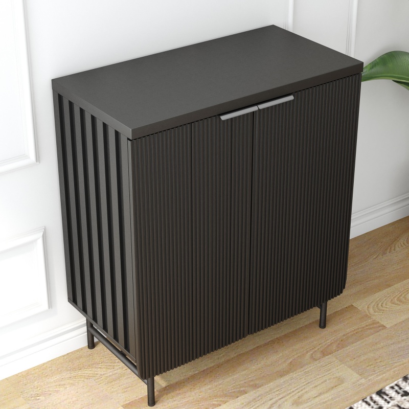 2 Door Sideboard 77cm - Black Ash