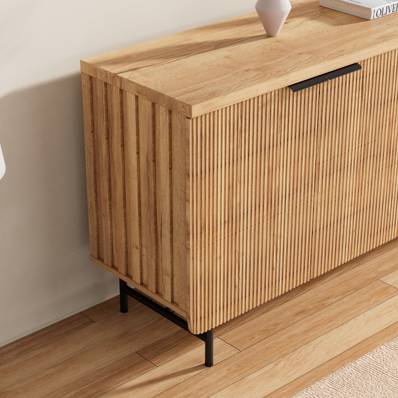 4 Door Sideboard 173cm - Natural Oak