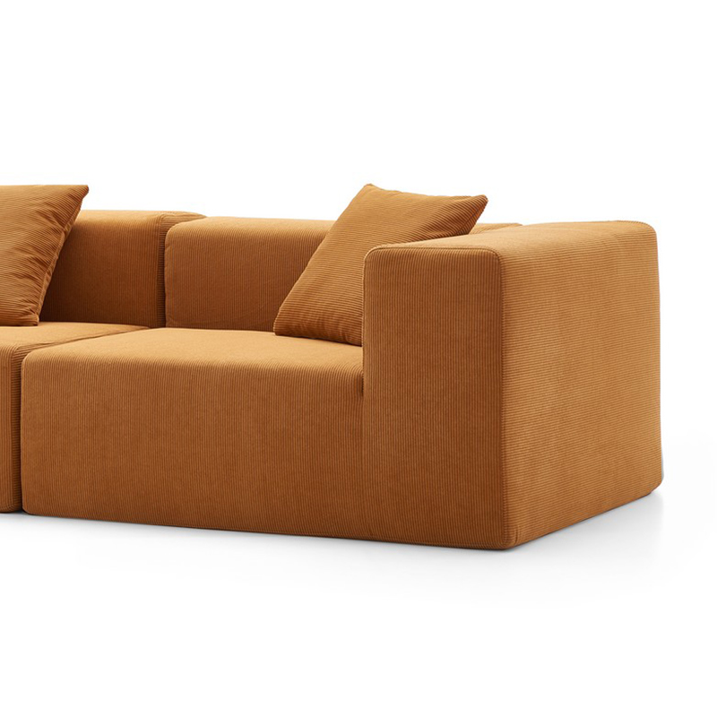 Compressed Sofa in Ginger Yellow / Light Gray