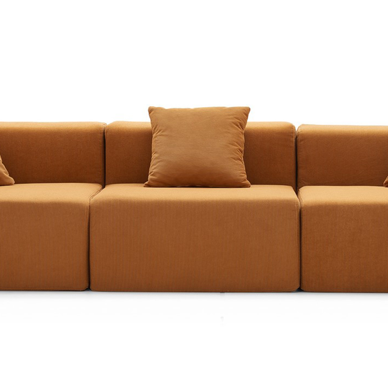 Compressed Sofa in Ginger Yellow / Light Gray