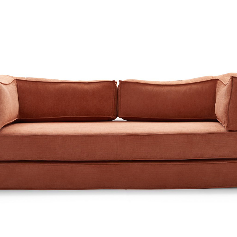 Corduroy fabric sofa bed, removable