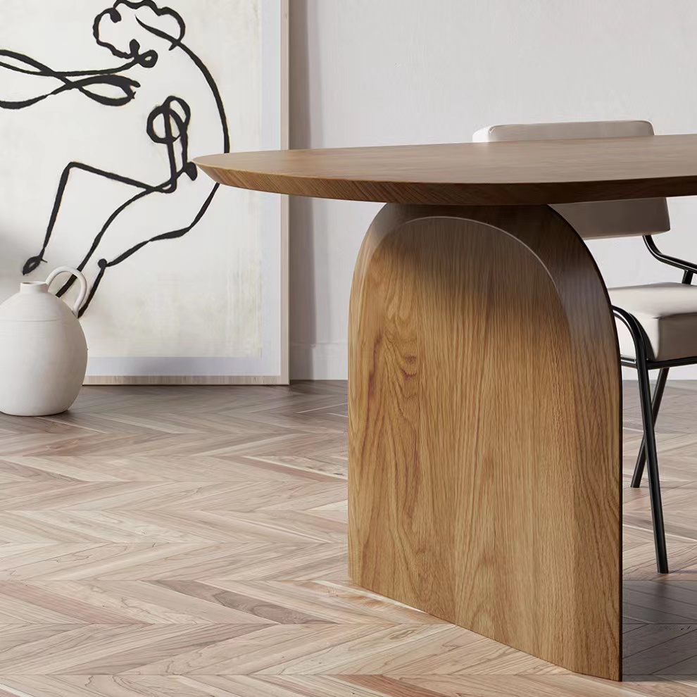 Solid Wood Dining Table 180cm - Natural