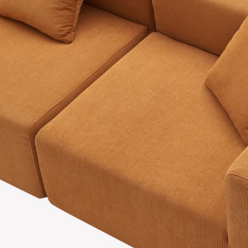 Compressed Sofa in Ginger Yellow / Light Gray