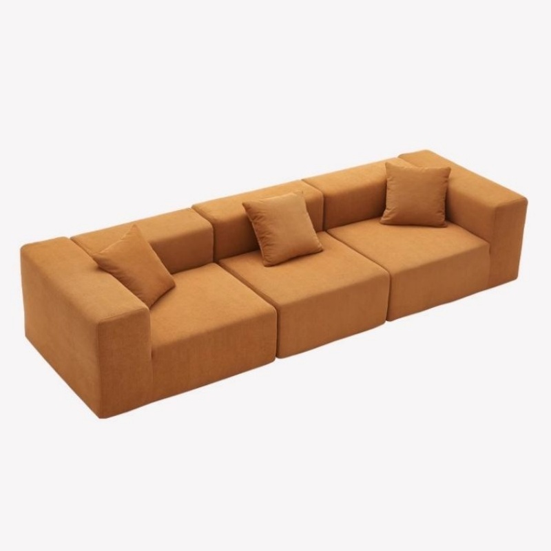 Compressed Sofa in Ginger Yellow / Light Gray