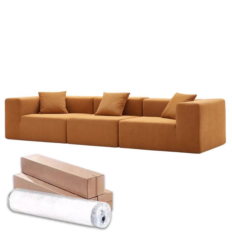 Compressed Sofa in Ginger Yellow / Light Gray