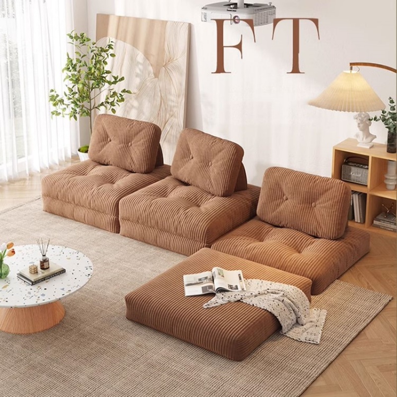 Tofu Block Lazy Fabric Sofa