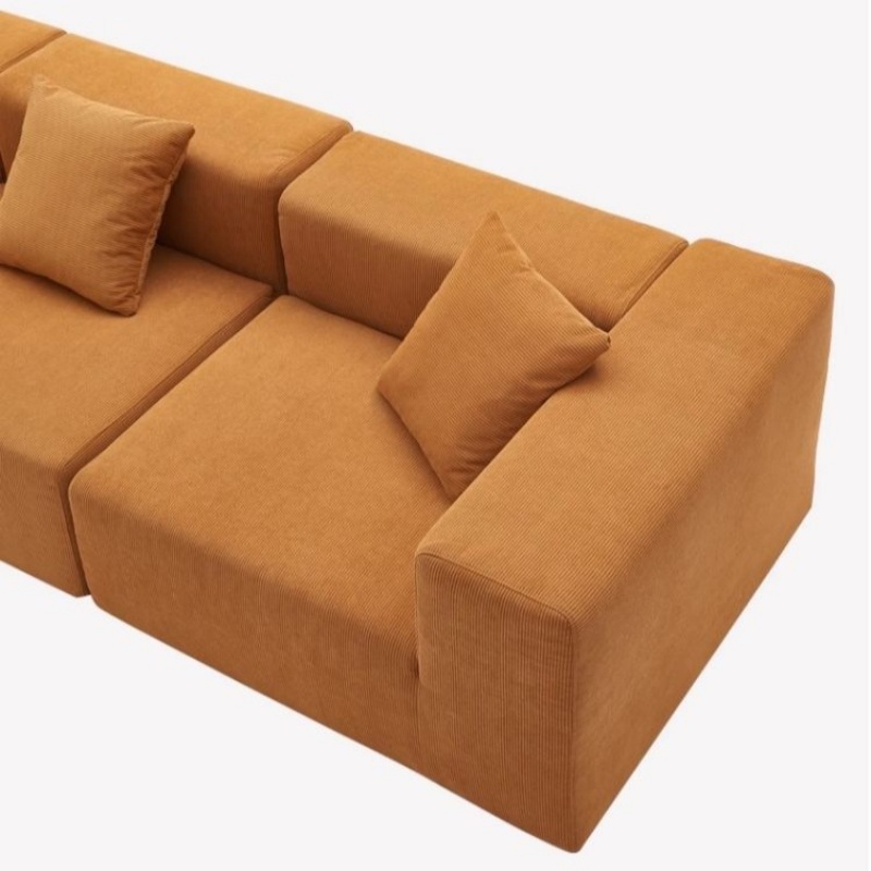 Compressed Sofa in Ginger Yellow / Light Gray