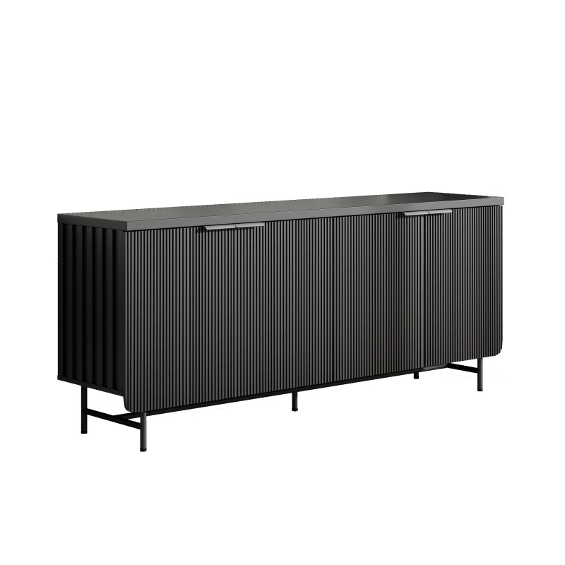 4 Door Sideboard 173cm - Black Ash