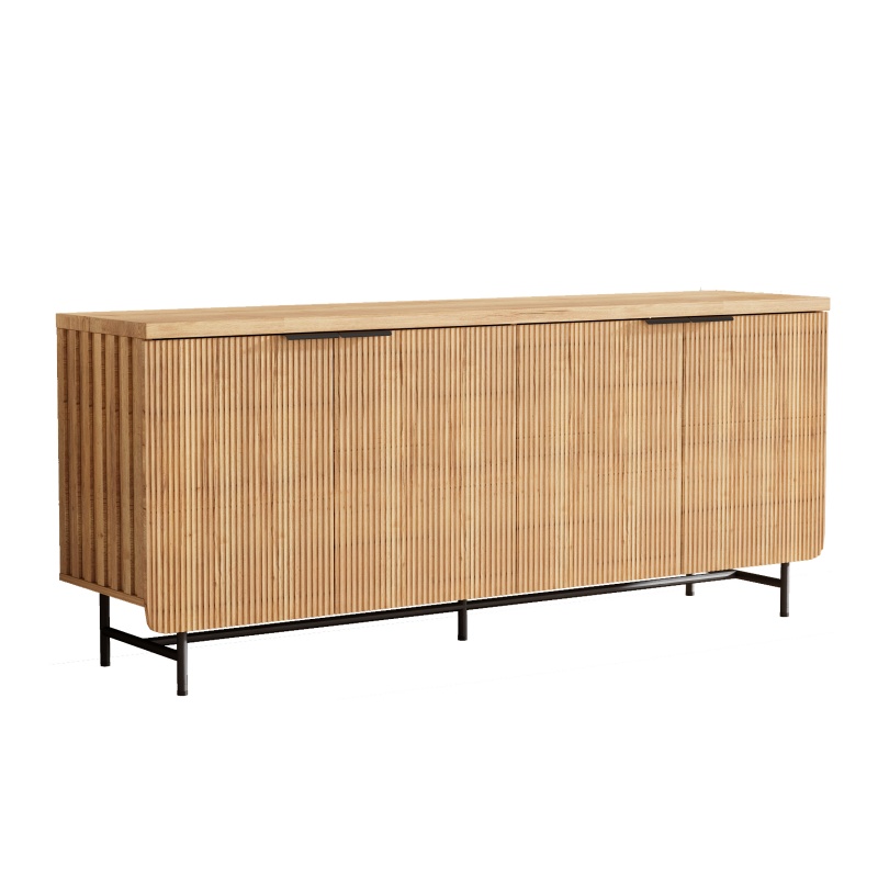 4 Door Sideboard 173cm - Natural Oak