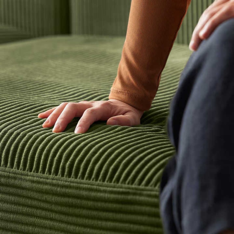 Corduroy Tofu Block Compressed Sofa