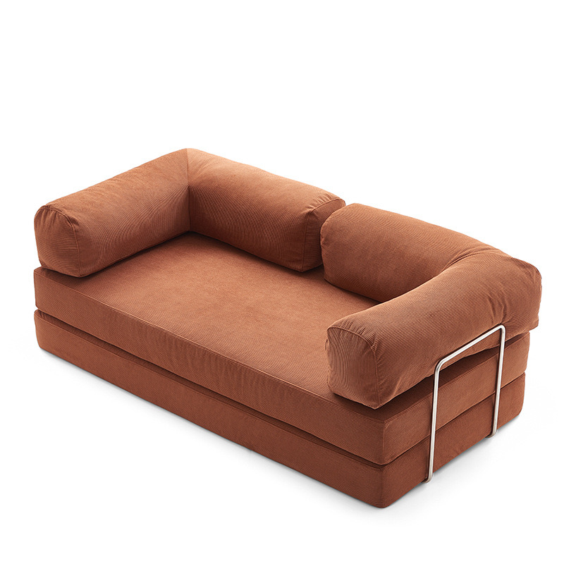 Corduroy fabric sofa bed, removable