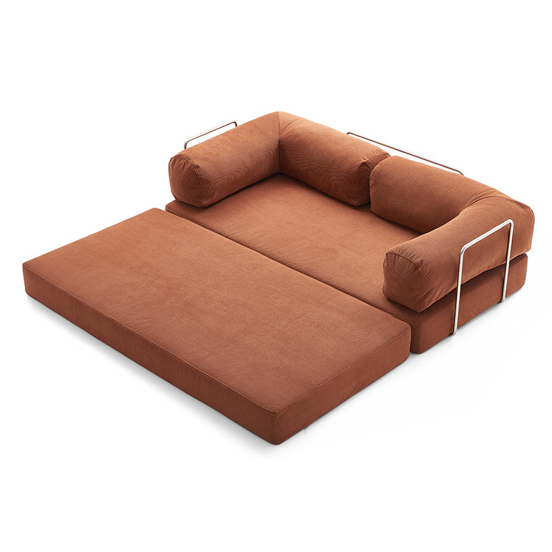 Corduroy fabric sofa bed, removable