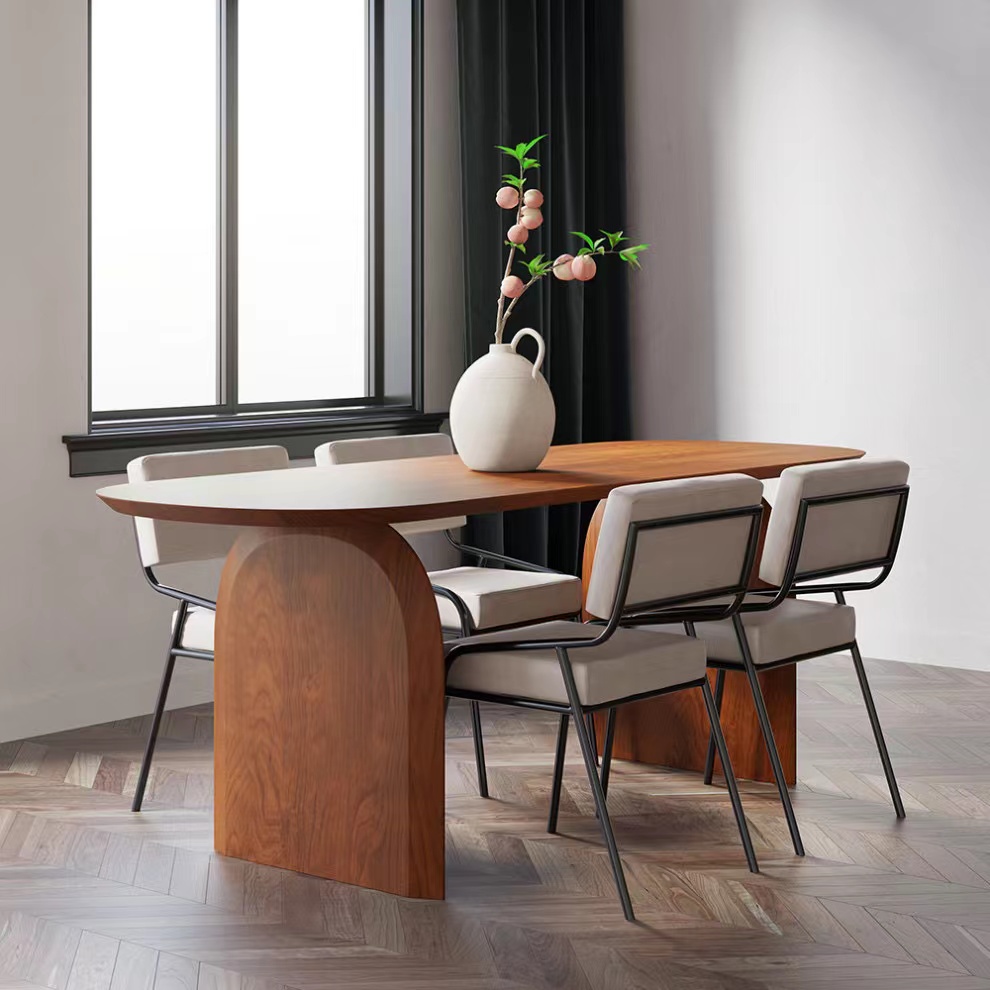 Solid Wood Dining Table 180cm - Natural