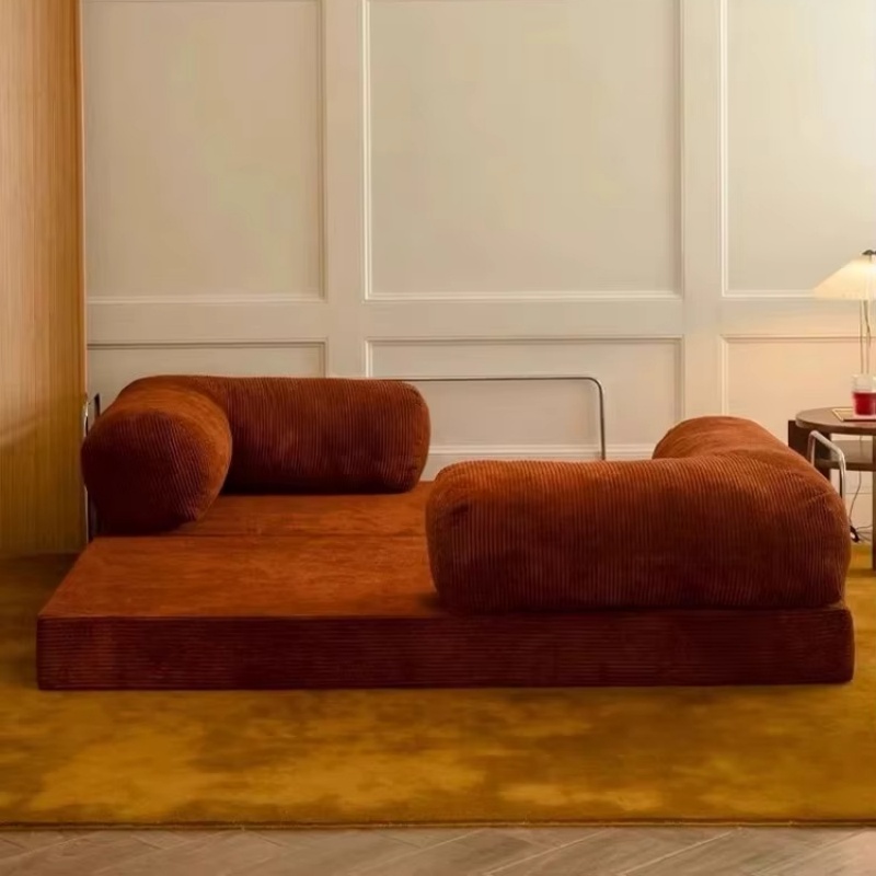 Corduroy fabric sofa bed, removable