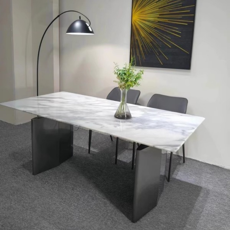 White Marble Top Dining Table 160cm/180cm