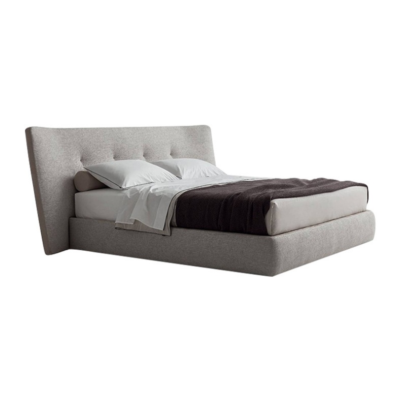 2.63-meter Up-Holstered Bed in Gray