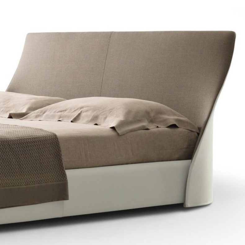 Up-Holstered Bed in Gray