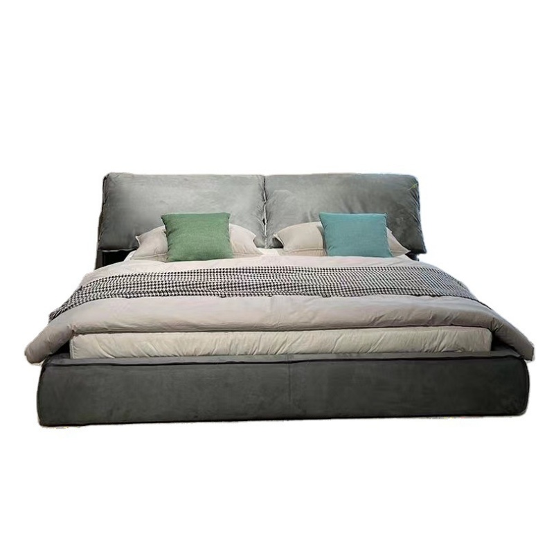 2.24-meter Up-Holstered Bed in Light Green