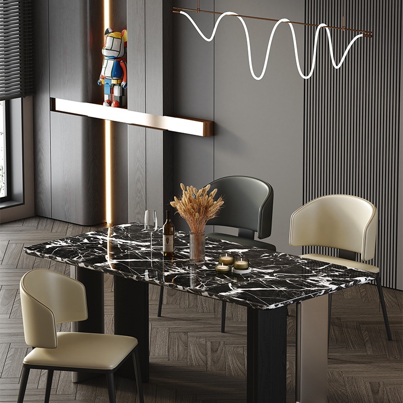 Bulgari Black Marble Top Dining Table 160cm/180cm