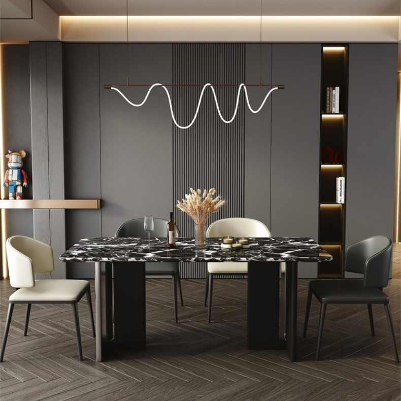 Bulgari Black Marble Top Dining Table 160cm/180cm