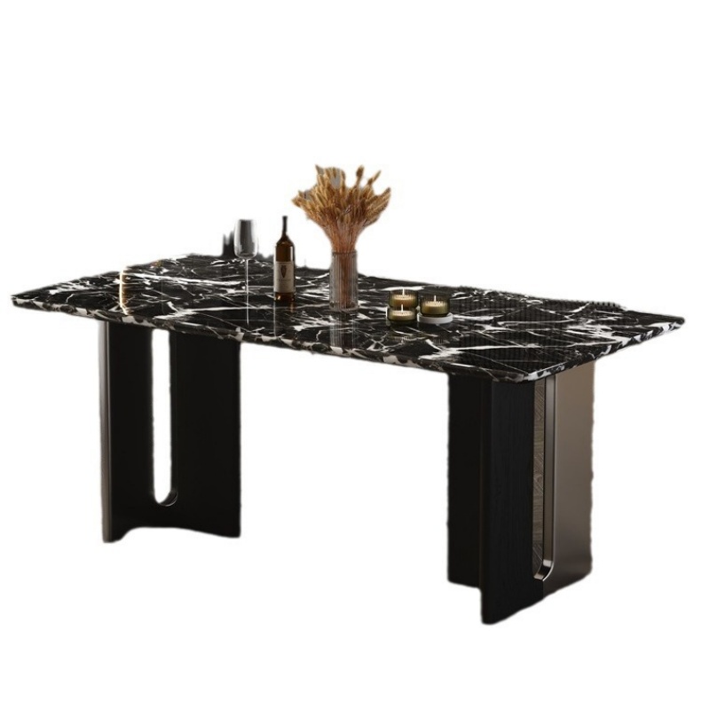 Bulgari Black Marble Top Dining Table 160cm/180cm