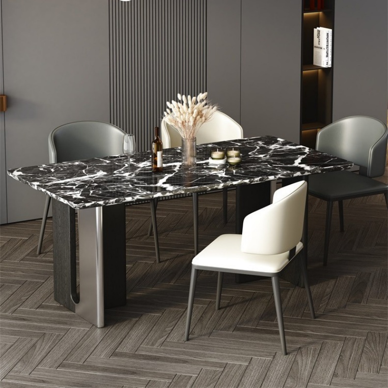 Bulgari Black Marble Top Dining Table 160cm/180cm