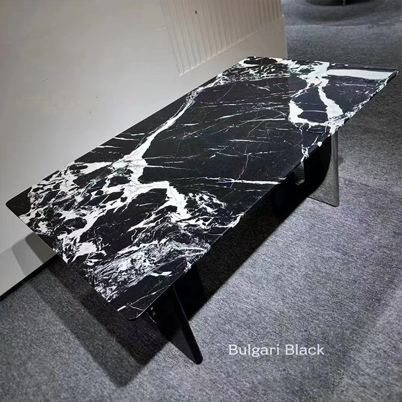 Bulgari Black Marble Top Dining Table 160cm/180cm