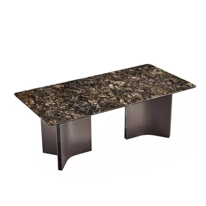 Platinum Diamond Marble Top Dining Table 160cm/180cm